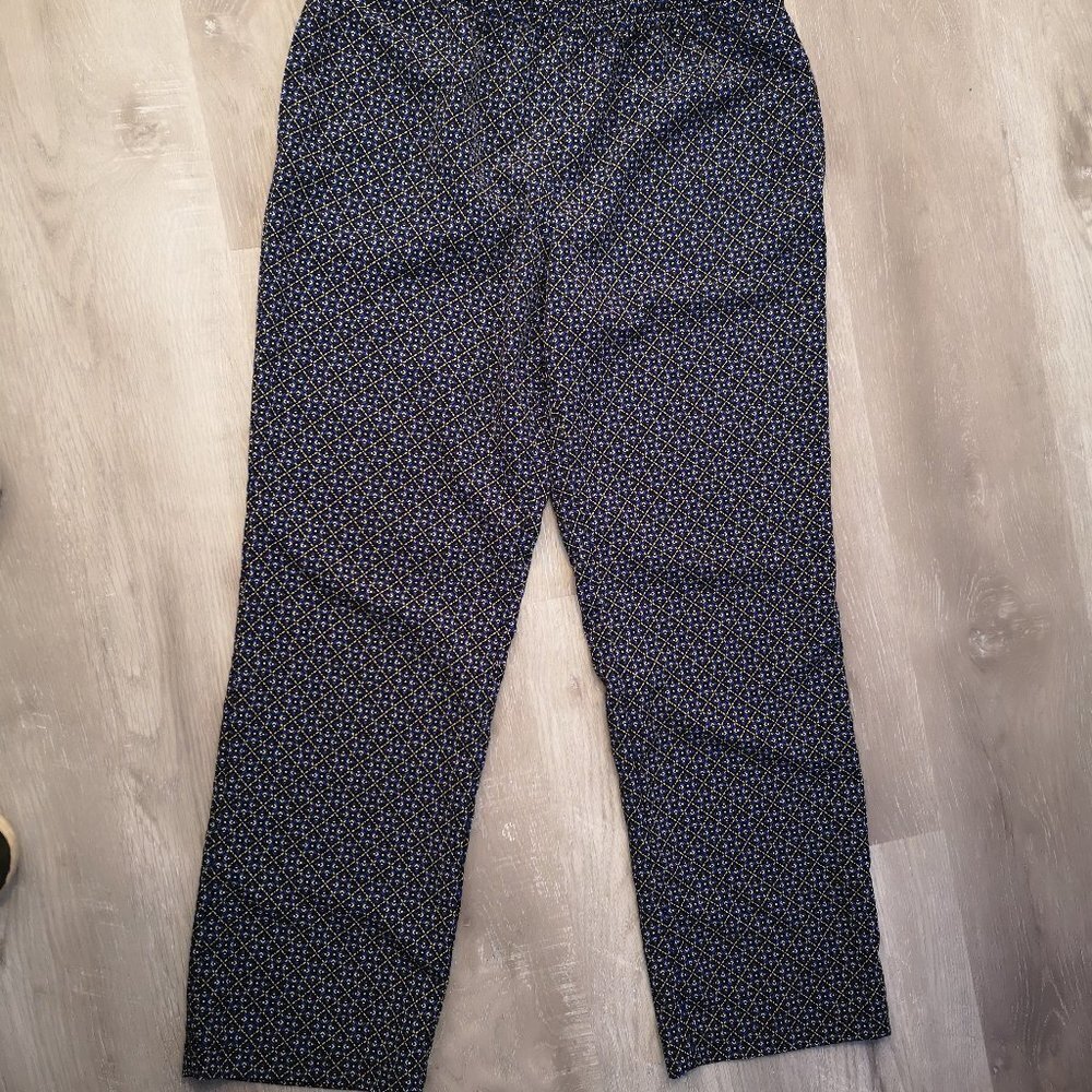 Talbots Ladies Elastic Waist Loose Fit Straight Leg Pants